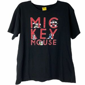 Disney Mickey Mouse black cotton t-shirt size L